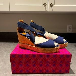 Tory Burch Peep Toe Wedge